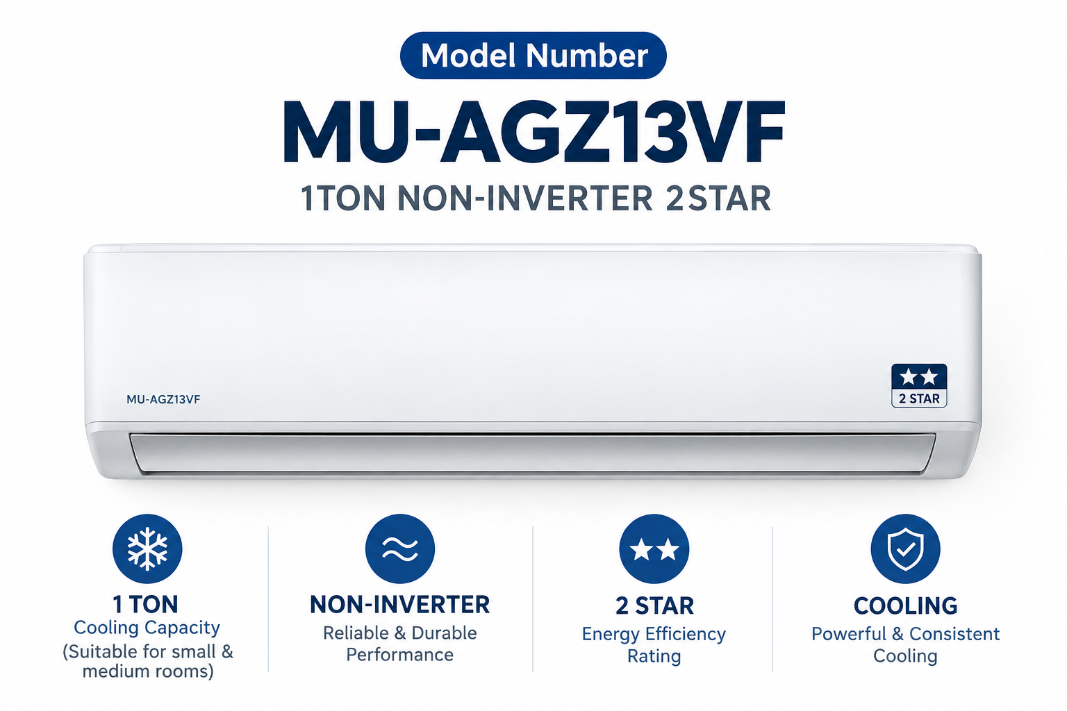 MITSUBISHI 1TON NON-INVERTER AIR CONDITIONERS
